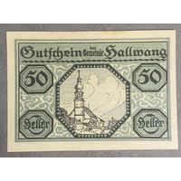 Нотгельд Австрия Хальванг, 50 геллеров 1920 год