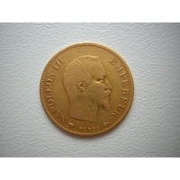 10 Франков Наполеон 1859г.! Золото ! Редкая!
