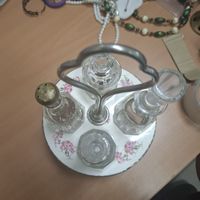 Круэт для специй. Редкий. Эффектный. Фарфор, стекло.