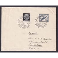 22. Конверт (1). Германия. Третий Рейх. XI Летние Олимпийские Игры 1936 г. Клапан открыт.