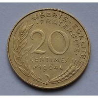 Франция, 20 сантимов 1964 г.