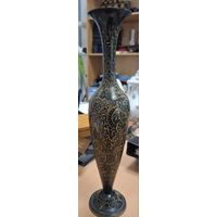 Ваза - бронзовая. Карвинг по чернению. 35 см. Времен СССР