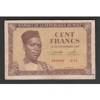 Мали 100 франков 1960 года. Состояние XF-