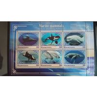 Блок рыбы морские обитатели MNH