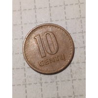 10 центов Литва 1991 год " тонкие "