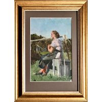 Козловский А.С.Картон, масло. 28х38см.1958 год.