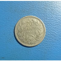 Чили 20 сентавос 1921 год кондор