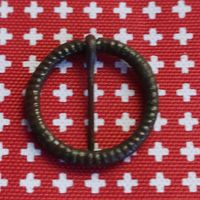 Старинная (супер)брошь-кольцо, фибула, из бронзы, в сохране.