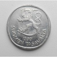 Финляндия 1 марка, 1990 "М"_ KM#49a_Одна на АУ