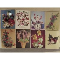 Мини-открытки чистые 8 шт.одним лотом