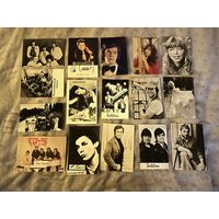 Открытки с советскими и зарубежными звёздами 70-80 годов (Ласковый май, Шатунов, Пугачева, Захаров, Куклачев и д.т.)