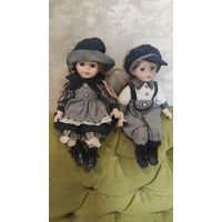 Коллекционные куклы Очаровательная пара.  Куклы новые, не использовались, хранятся в коробке. Красивая винтажная одежда, качественное исполнение. продаю парой.