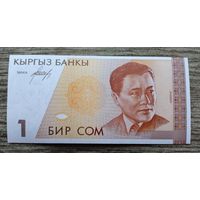 Werty71 КИРГИЗИЯ КЫРГЫЗСТАН 1 СОМ 1994 UNC банкнота