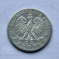 Монета серебро Польша 5 злотых 1934 год Ядвига ОТЛИЧНЫЕ