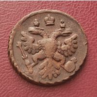 Полушка 1737 г. Детализация. Отличная. С рубля.