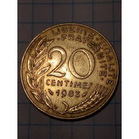 20 сантимов Франция 1983 год