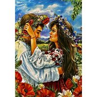Открытка чистая 10х15 см.  Художница Елена Буторина. Венки.
