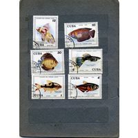 КУБА, 1978, РЫБЫ,  серия  6м гашен
