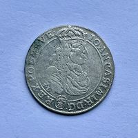 Монета СЕРЕБРО Польша ОРТ 18 грошей 1668 год ЯН КАЗИМИР ОТЛИЧНЫЕ