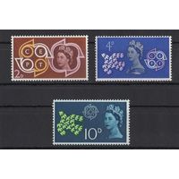 Великобритания /GB 1961** Королева Елизавета II Mi#346-348 Европа СЕПТ полная серия