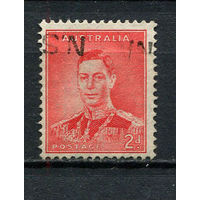 Австралия - 1937/1949 - Король Георг VI 2P - [Mi.142A] - 1 марка. Гашеная.  (LOT Gy16)-T3P7