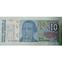 РАСПРОДАЖА!!! - АРГЕНТИНА 10 аустралей 1985 год