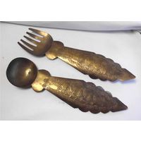 Ложка + Вилка Настенное украшение Латунь
