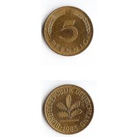 5 пфеннигов Германия 1983 года(J)