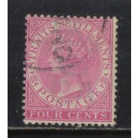 GB Колонии Стрейтс Сетлментс Малайя 1882 V Стандарт Концовка #31