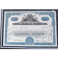 Акция, North American Aviation Inc, 1 акция, 1964