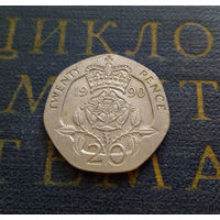 20 пенсов 1990 Великобритания #01