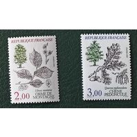 Франция**  флора без наклеек и их следов полная серия