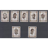 Известные люди. Фуджейра (ОАЭ). 1969. 7 марок. Michel N 374-380 (8,0 е)