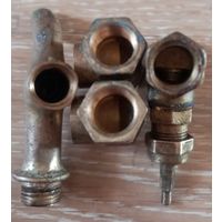 Три вентиля+краник  ,латунь СССР