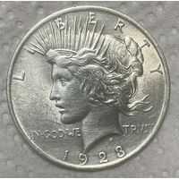 Монета 1 доллар 1923 год. США Мирный доллар