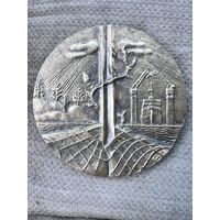 Настольная медаль Клайпеда латунь ссср с рубля