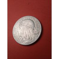 5 Злотых 1932 Польша. Ядвига. Серебро. С рубля. (25) Восхитительные.