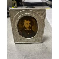 Плакетка сувенир А.С.Пушкин, Артель Мхатвари, Тбилиси,1950-ые гг. СССР