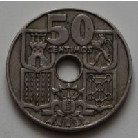 Испания, 50 сентимо, 1949 год, VF