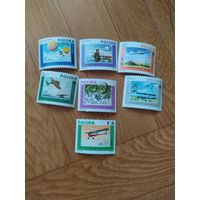 Польша серия марок 1984 г. Авиация.