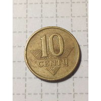 10 центов Литва 1999 год