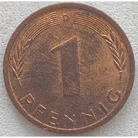 Германия 1 пфенниг 1972 г. D