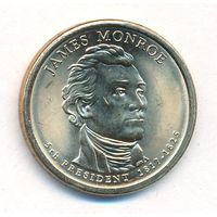 1 доллар США 2008 год 5-й Президент Джеймс Монро двор P _состояние aUNC