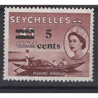 Сейшелы 1957** Рыбацкая пирога, новый номинал