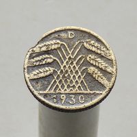 Германия 10 рейхспфеннигов 1930 D