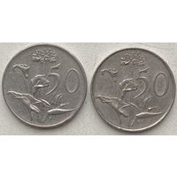 ЮАР 50 центов 1987 г. Цена за 1 шт.
