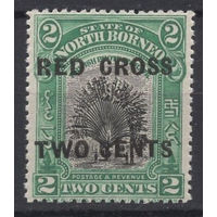 1918 Северное Борнео Британский Протекторат** Красный крест Новый номинал