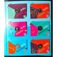 Великобритания, 50 пенсов 2012, XXX летние Олимпийские Игры в Лондоне. 29 монет в блистерах и альбоме, UNC
