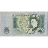 Банкнота 1 фунт 1978-1984 годов. Великобритания.