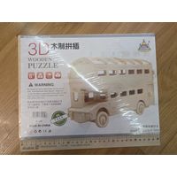3D Пазл деревянный. Сборная модель. Автобус.